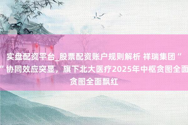 实盘配资平台_股票配资账户规则解析 祥瑞集团“医险”协同效应突显，旗下北大医疗2025年中枢贪图全面飘红